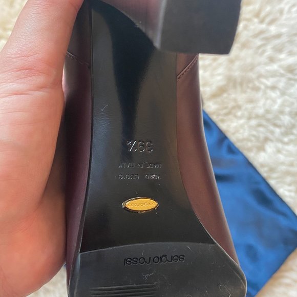 BUNDLE Sergio Rossi Leather Boot & Crossbody - Picture 6 of 9